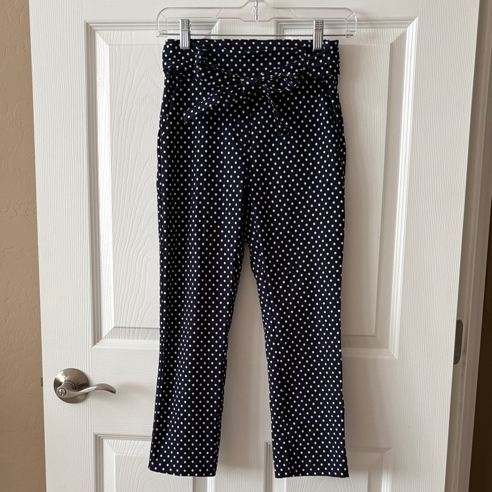 JULES & LEOPOLD Navy Polka Dot Pants - Picture 1 of 15